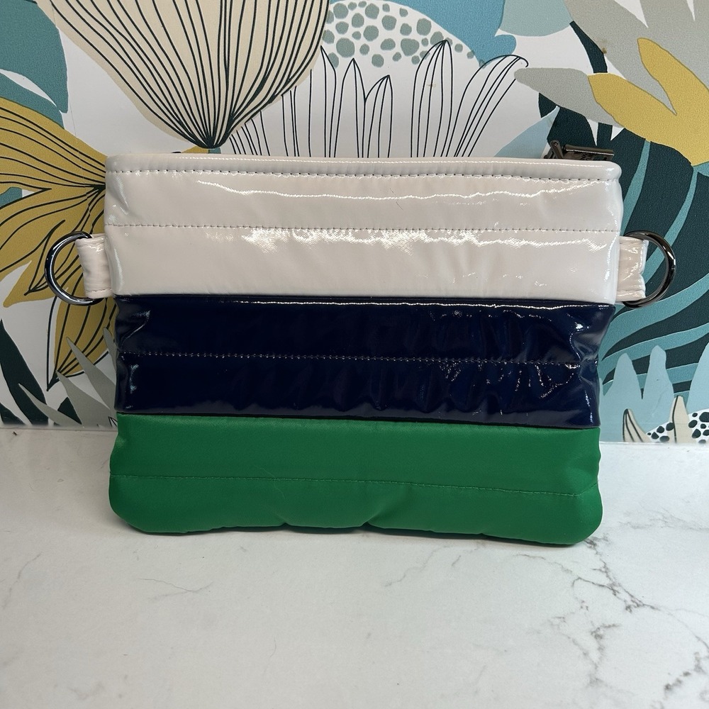 THINK ROYLN White, Blue, and Green Crossbody Bag